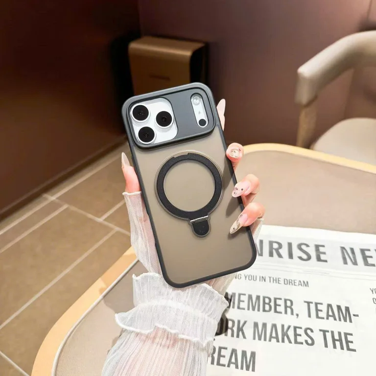 Ốp Lưng LigKus Nhám Từ Tính Kèm Giá Đỡ Và Bảo Vệ Cam - Ảnh 7