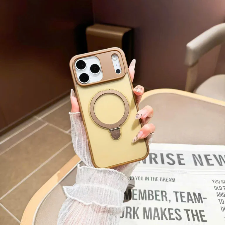 Ốp Lưng LigKus Nhám Từ Tính Kèm Giá Đỡ Và Bảo Vệ Cam - Ảnh 2