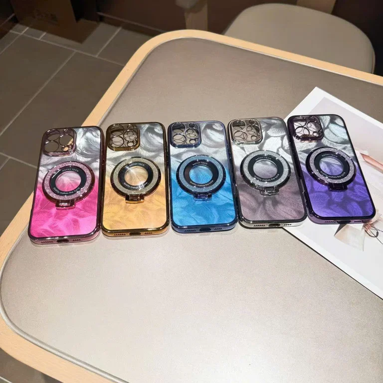 Ốp Lưng Lông Vũ Gắn iRing Tròn - Ảnh 8