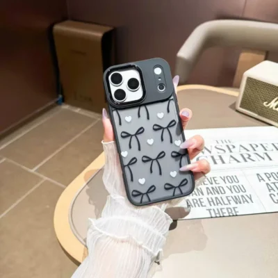 Ốp Lưng Nhám Viền Cam Nhôm In Hình
