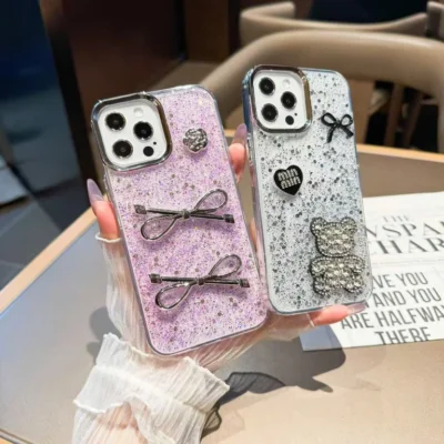 Ốp Lưng Nhũ Blink Gắn Charm - Ảnh 2
