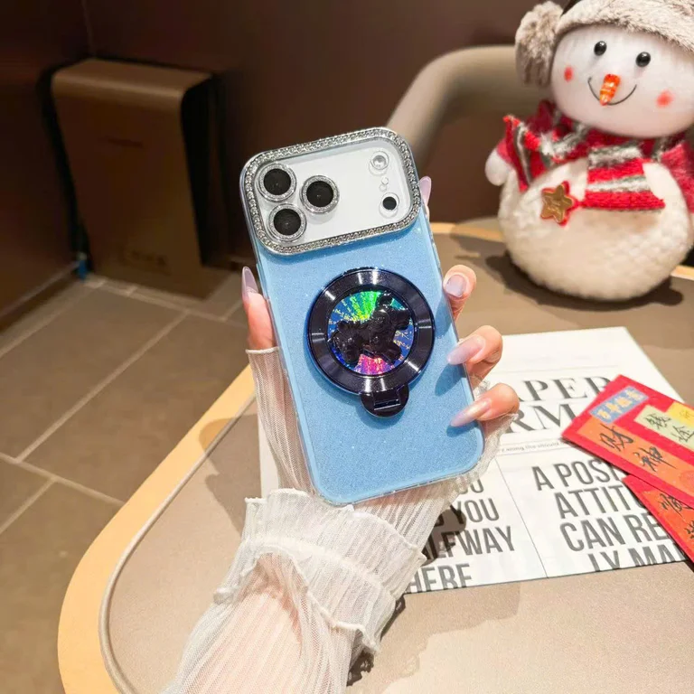 Ốp Lưng Nhũ Cam Đá iRing Ngựa