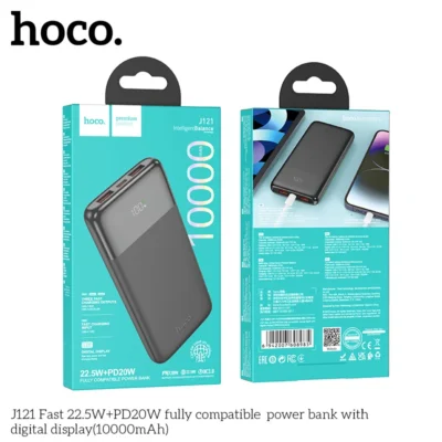 SẠC DỰ PHÒNG TƯƠNG THÍCH HOÀN TOÀN J121 FAST 22.5W+PD20W VỚI MÀN HÌNH KỸ THUẬT SỐ (10000MAH)