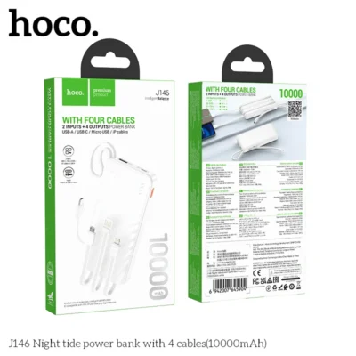 Pin Sạc Dự Phòng Hoco J146 – Tích Hợp 4 Dây Cáp, Dung Lượng 10000mAh - Ảnh 10