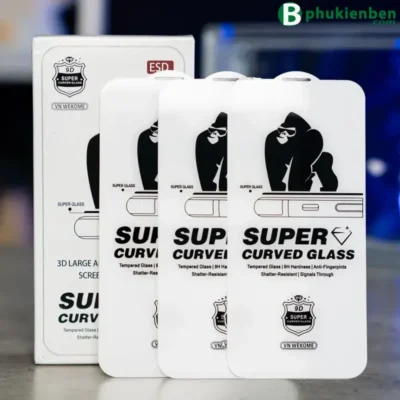 Sỉ Kính Cường Lực iPhone Không Viền Đen Có Màng Loa Cao Cấp - Ảnh 3