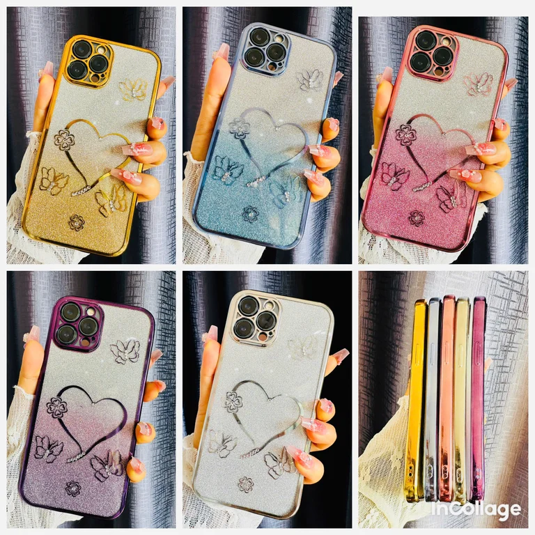 Ốp Lưng Si Tim Nhũ