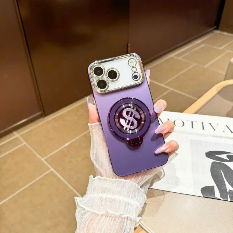 Ốp Lưng Tráng Bạc Gắn Iring Xoay 360 Độ