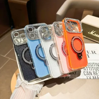 Ốp Nhũ Cam Đá iRing Tròn - Ảnh 5