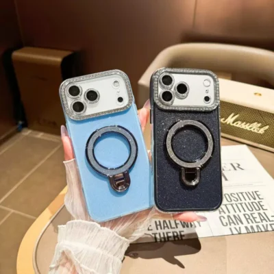 Ốp Nhũ Cam Đá iRing Tròn - Ảnh 6