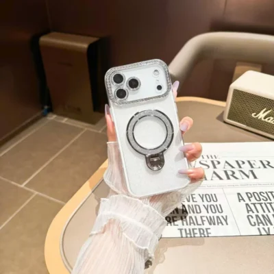 Ốp Nhũ Cam Đá iRing Tròn - Ảnh 9