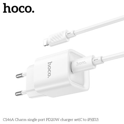 Bộ sạc HOCO C146A Charm cổng đơn PD20W (C đến iP) (EU) Bộ sạc HOCO C146A Charm cổng đơn PD20W (C đến iP) (EU) - Ảnh 6