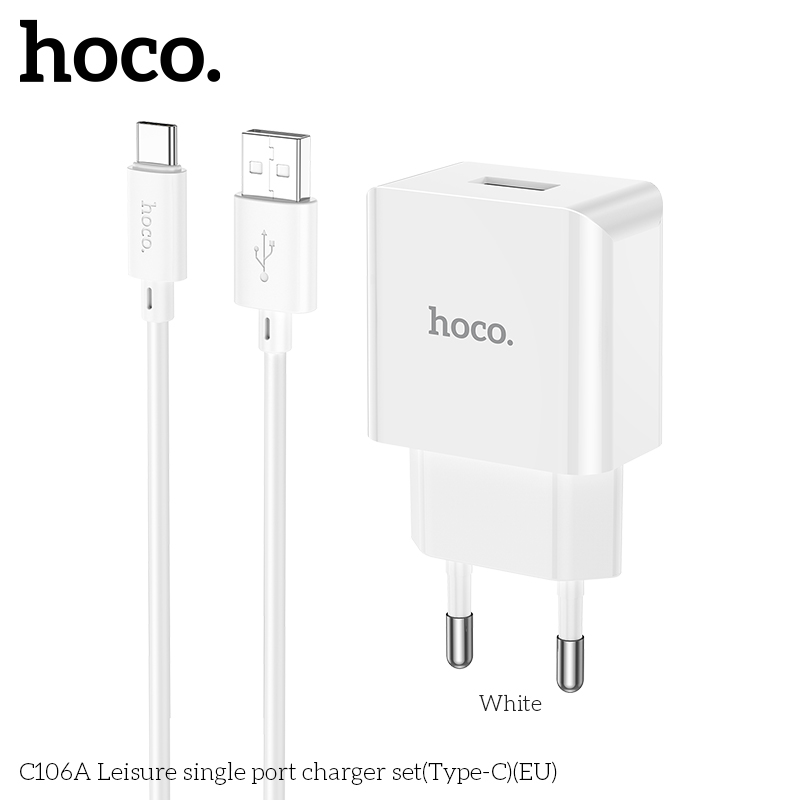 Bộ sạc Hoco C140A Lightning (EU) - Ảnh 2