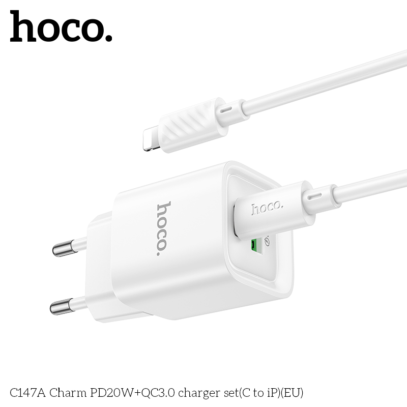 Bộ sạc Hoco C147A Charm PD20W+QC3.0 (C đến iP) (EU) - Ảnh 6