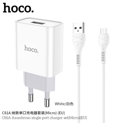 Bộ sạc Hoco C81A Asombroso single port charger set Micro - Ảnh 2