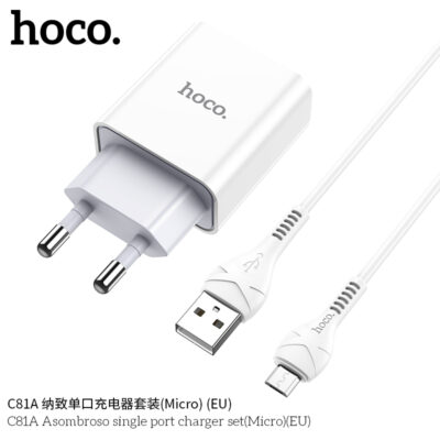 Bộ sạc Hoco C81A Asombroso single port charger set Micro - Ảnh 3