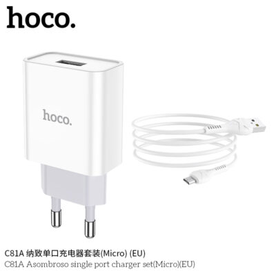Bộ sạc Hoco C81A Asombroso single port charger set Micro - Ảnh 7