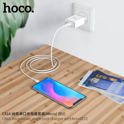 Bộ sạc Hoco C81A Asombroso single port charger set Micro - Ảnh 8