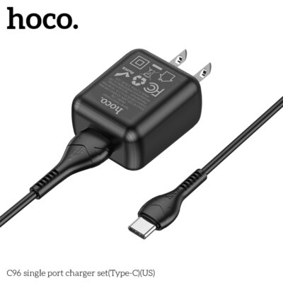 Bộ Sạc Hoco C96 Type-C Chân US 5V/2.1A Kèm Cáp 1m Bộ Sạc Hoco C96 Type-C Chân US 5V/2.1A Kèm Cáp 1m - Ảnh 6