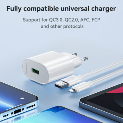 Bộ sạc Hoco QC3.0 một cổng C109A Fighter IP (EU) - Ảnh 6