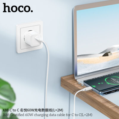 Cáp dữ liệu sạc Hoco X88 Gratified 60W MỚI dành cho C đến C (Dài = 2M) (có đóng gói) - Ảnh 11