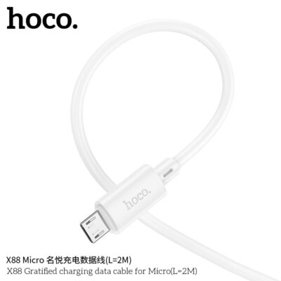 Cáp dữ liệu sạc Hoco X88 Gratified MỚI cho Micro (Dài = 2M) (có đóng gói) - Ảnh 7