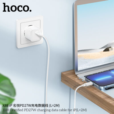 Cáp dữ liệu sạc Hoco X88 Gratified MỚI cho iP (Dài = 2M) (có đóng gói) - Ảnh 10