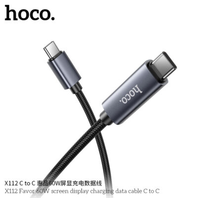 Cáp dữ liệu sạc màn hình Hoco X112 Favor 60W C đến C Cáp dữ liệu sạc màn hình Hoco X112 Favor 60W C đến C - Ảnh 3
