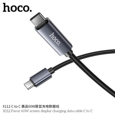 Cáp dữ liệu sạc màn hình Hoco X112 Favor 60W C đến C Cáp dữ liệu sạc màn hình Hoco X112 Favor 60W C đến C - Ảnh 6