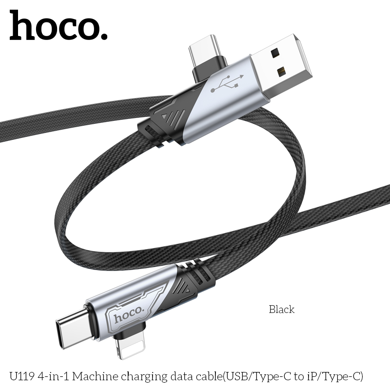 Cáp dữ liệu sạc máy 4 trong 1 Hoco U119 - Ảnh 6