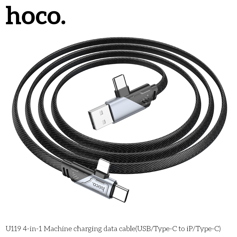 Cáp dữ liệu sạc máy 4 trong 1 Hoco U119 - Ảnh 8