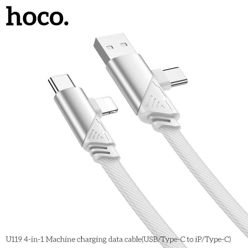 Cáp dữ liệu sạc máy 4 trong 1 Hoco U119 - Ảnh 9