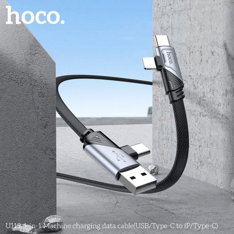 Cáp dữ liệu sạc máy 4 trong 1 Hoco U119 - Ảnh 10