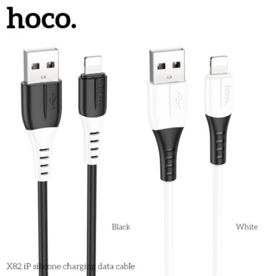 Cáp dữ liệu sạc silicone Hoco X82 Lightning 1M, 2.4A - Ảnh 4