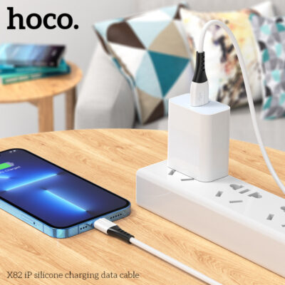 Cáp dữ liệu sạc silicone Hoco X82 Lightning 1M, 2.4A - Ảnh 11