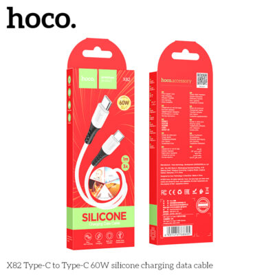 Cáp dữ liệu sạc silicone Hoco X82 Type-C 1M, 3A - Ảnh 2