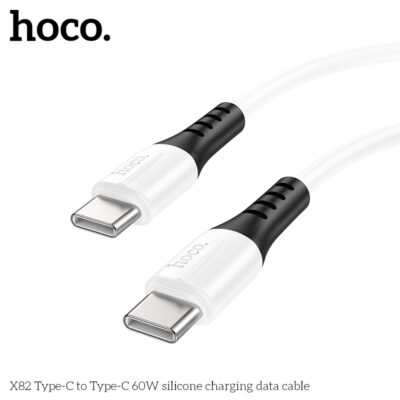 Cáp dữ liệu sạc silicone Hoco X82 Type-C đến Type-C 60W 1M , 60W 20V-3A , 3A - Ảnh 8