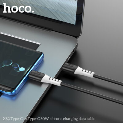 Cáp dữ liệu sạc silicone Hoco X82 Type-C đến Type-C 60W 1M , 60W 20V-3A , 3A - Ảnh 10