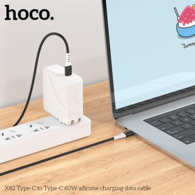 Cáp dữ liệu sạc silicone Hoco X82 Type-C 1M, 3A - Ảnh 12