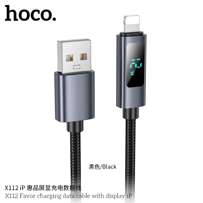 Cáp sạc dữ liệu Hoco X112 Favor có màn hình iP - Ảnh 2