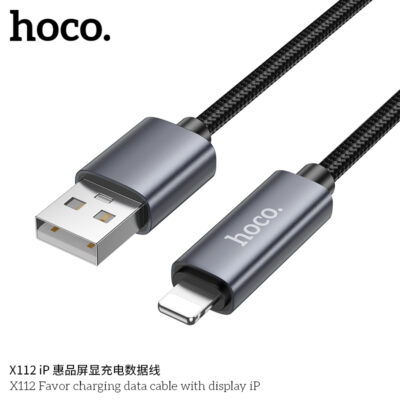 Cáp sạc dữ liệu Hoco X112 Favor có màn hình iP - Ảnh 5
