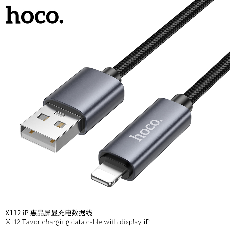 Cáp sạc dữ liệu Hoco X112 Favor có màn hình iP - Ảnh 5