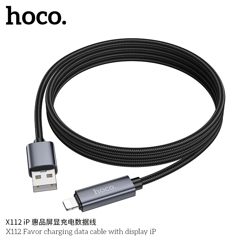Cáp sạc dữ liệu Hoco X112 Favor có màn hình iP - Ảnh 7