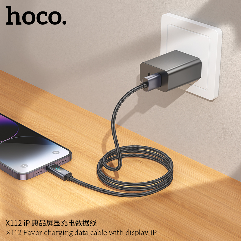 Cáp sạc dữ liệu Hoco X112 Favor có màn hình iP - Ảnh 9