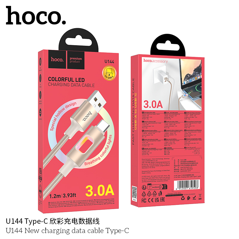 Cáp sạc dữ liệu mới Hoco U144 Type-C - Ảnh 2