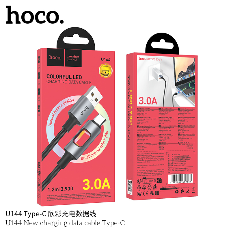Cáp sạc dữ liệu mới Hoco U144 Type-C - Ảnh 3