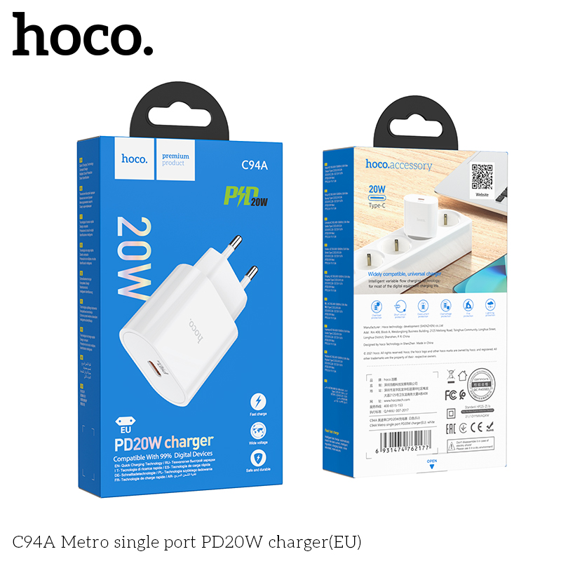 Cốc sạc Hoco C94A Metro single port PD20W