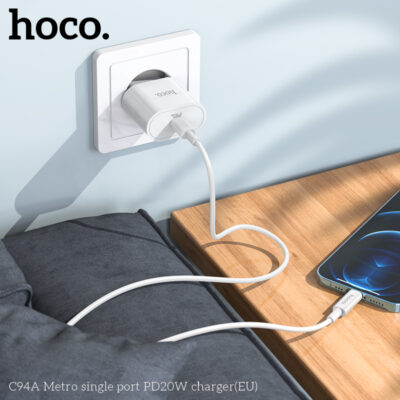 Cốc sạc Hoco C94A Metro single port PD20W Cốc sạc Hoco C94A Metro single port PD20W - Ảnh 8