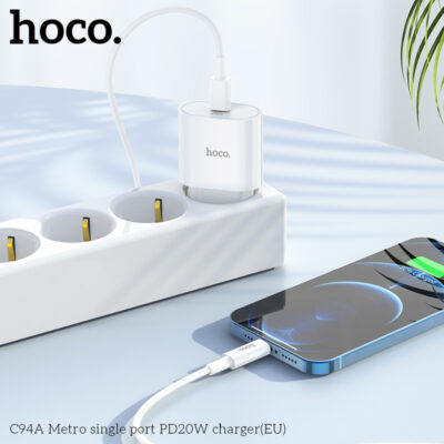 Cốc sạc Hoco C94A Metro single port PD20W Cốc sạc Hoco C94A Metro single port PD20W - Ảnh 9