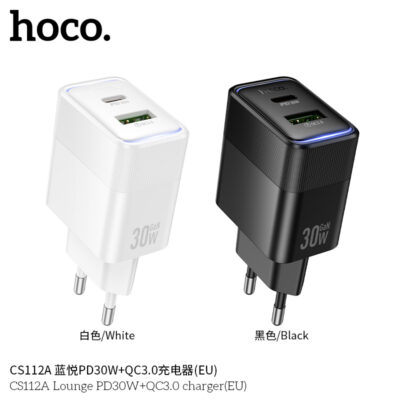 Cốc sạc Hoco CS112A Lounge PD30W+QC3.0 (chuẩn EU) Cốc sạc Hoco CS112A Lounge PD30W+QC3.0 (chuẩn EU) - Ảnh 4
