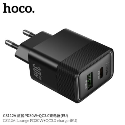 Cốc sạc Hoco CS112A Lounge PD30W+QC3.0 (chuẩn EU) Cốc sạc Hoco CS112A Lounge PD30W+QC3.0 (chuẩn EU) - Ảnh 8